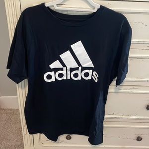 Adidas black and white logo t-shirt Sz L